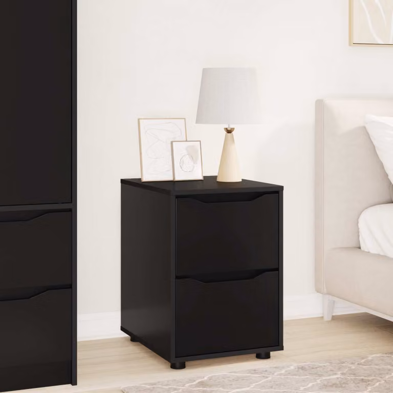 Armadio moderno vidaXL in legno ingegnerizzato nero L 40 cm, P 48 cm, H 57 cm
