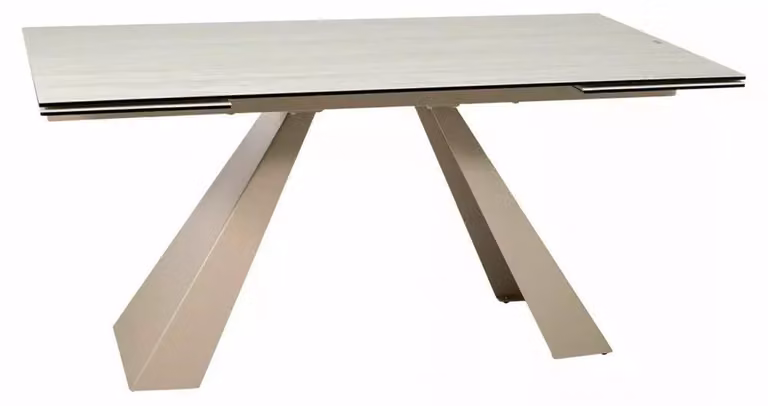 FURNLUX Tavolo da pranzo Salvadore, colore beige, 160 cm / Colore principale: / Dimensioni: