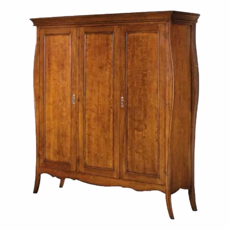 Armadio Arte Povera Mobili 2G in legno con 3 ante, colore noce, L: 182 cm, P: 64 cm, H: 212 cm – 2