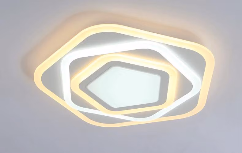 Plafoniera LED XW095, 68W, diametro 50cm, con telecomando, regolazione del colore e dell'intensità della luce, diffusore in acrilico, classe energetica A+. Plafoniera LED per soggiorno, lampadario, lampada a sospensione, plafoniera, faretti a LED