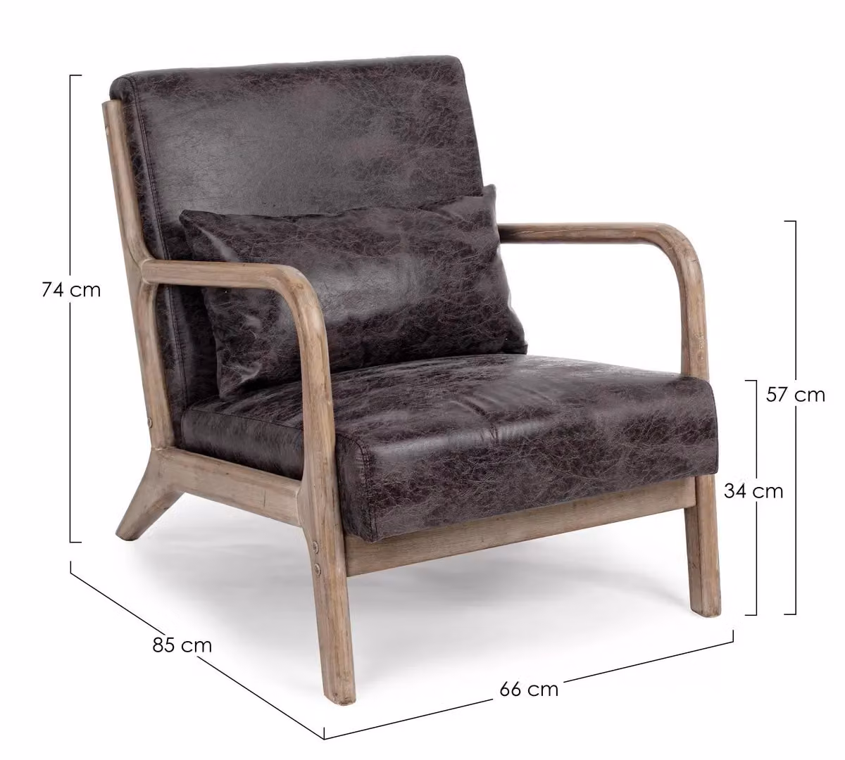 Poltrona Click-Clack Ancilla Bizzotto in Colore Nero con Struttura in Legno Massello – 2