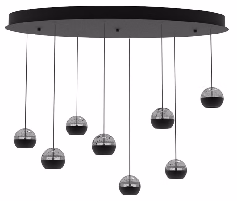 Lampada a sospensione - nero - BELLUNO - vetro metallo - lampada di design - LED - 4591ZW - Steinhauer Exclusive