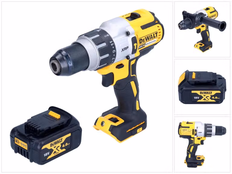 DeWalt DCD 996 N Trapano avvitatore a percussione a batteria 18 V 95 Nm Brushless + 1x batteria 4,0 Ah - senza caricabatterie