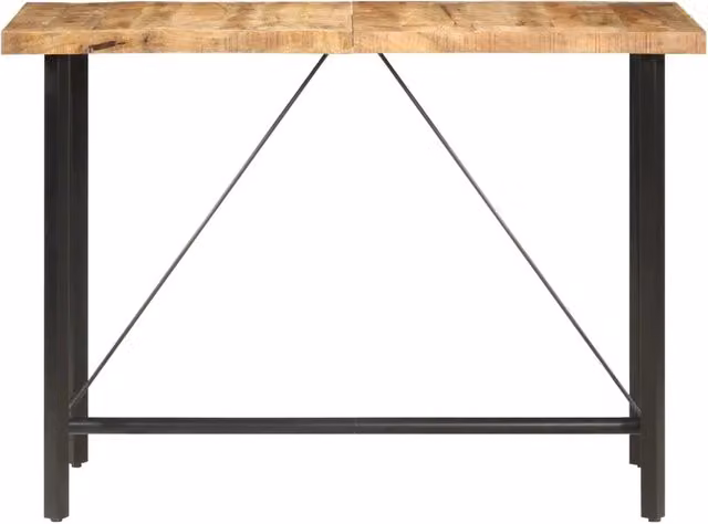Tavolo da Bar 150x70x107 cm in Legno Ruvido di Mango