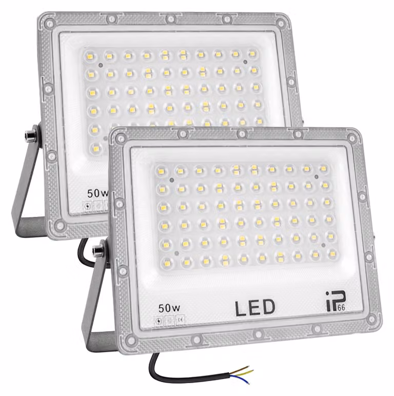 Set di 2 fari LED da 50W, grado di protezione IP66, 5000 lumen, 6500K, luce bianca fredda