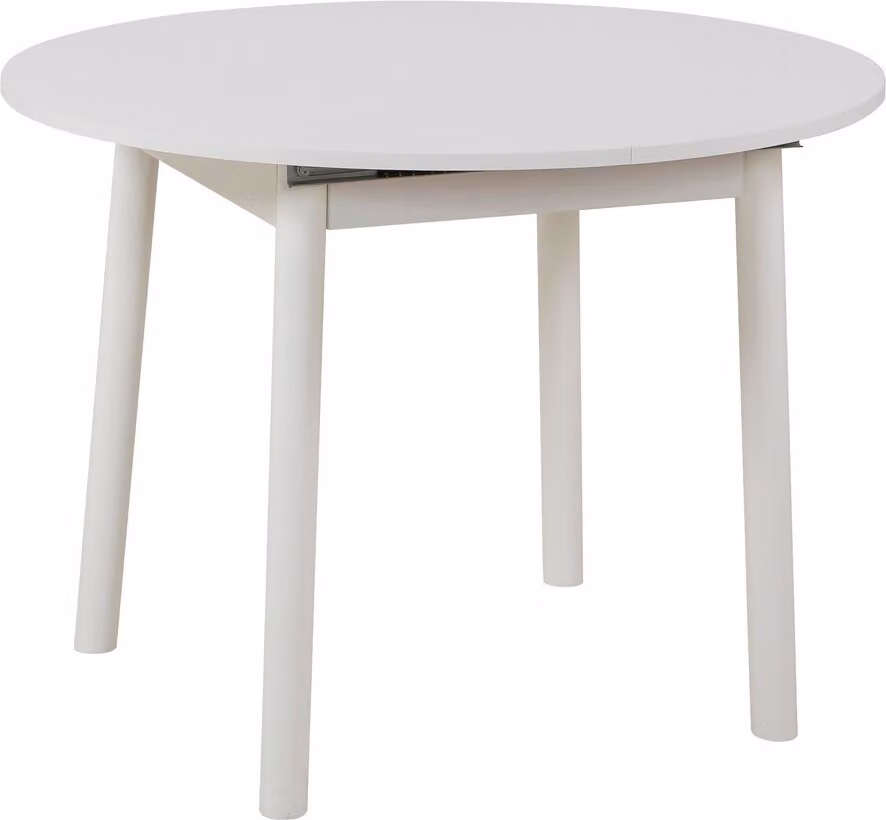 Skye Decor, Oliver - White, tavolo da pranzo allungabile, bianco, 100% pannelli di particelle rivestiti in melamina, 100 x 100 x 75 cm