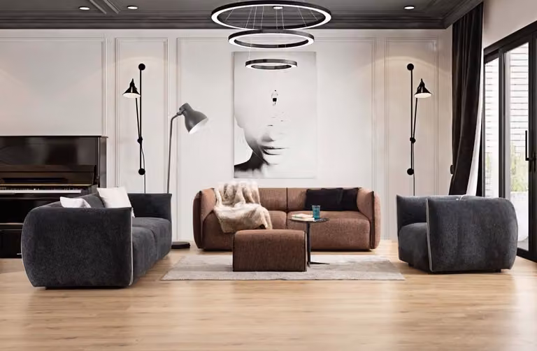 Sofagarnitur Couch Set 4+3+1 Sitz Möbel Gruppe Garnitur Sets 3tlg