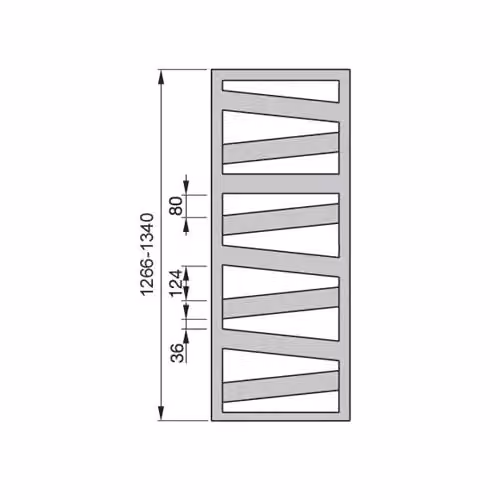 Termoarredo portasciugamani Zehnder Ribbon in acciaio inossidabile bianco H: 126,6 cm, L: 50 cm – 2