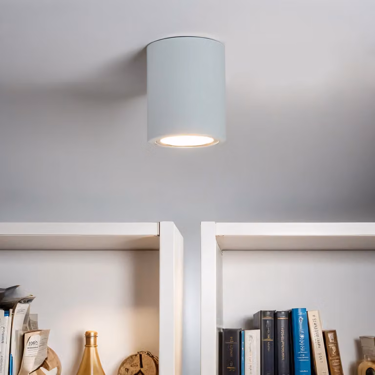 Spot da soffitto bianco E27 Ø9cm piccola lampada da soffitto a superficie corridoio soggiorno