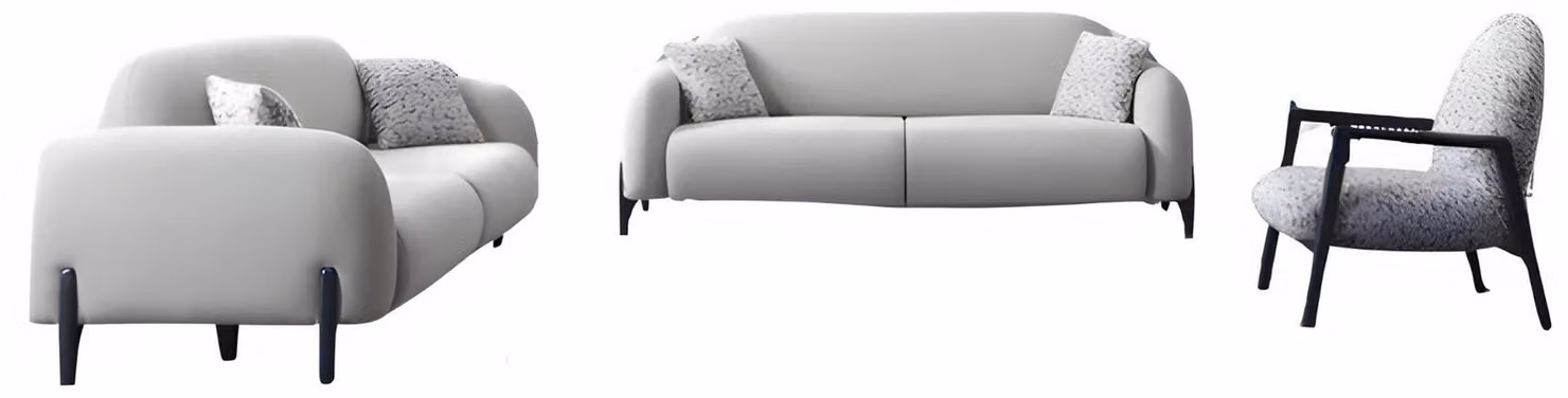 Sofagarnitur 3+3+1 Sitzer Couch Sofa Sofas Sessel Sitz Luxus Set 3tlg