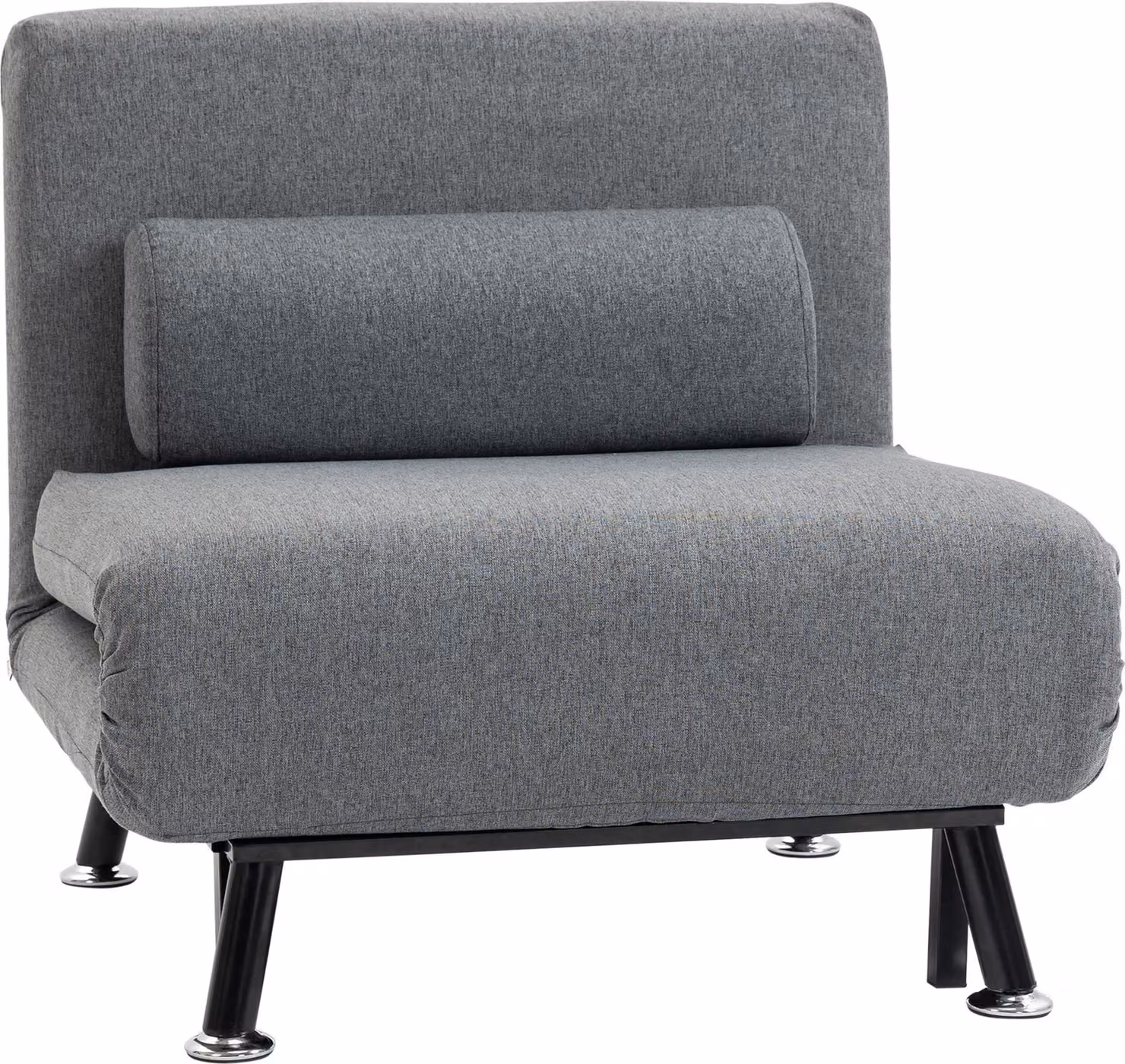 Fortuna Lai Poltrona letto Poltrona pieghevole con funzione letto, schienale regolabile, grigio scuro