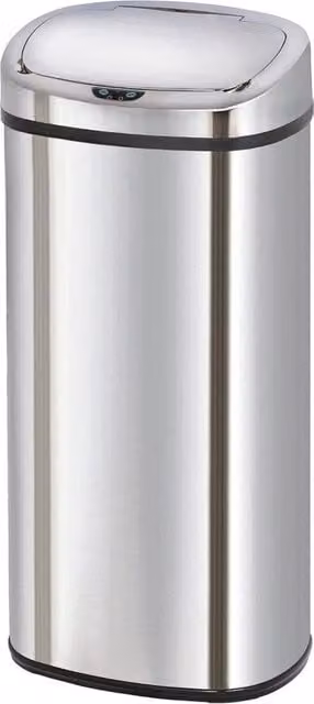 Contenitore di Rifiuti Automatico 80L in Acciaio Inox con Sensore e Deposito Segreto