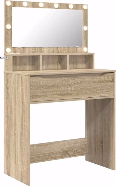 Toeletta moderna DESIGN IN con cassetto in MDF color rovere e finitura opaca marrone – 1