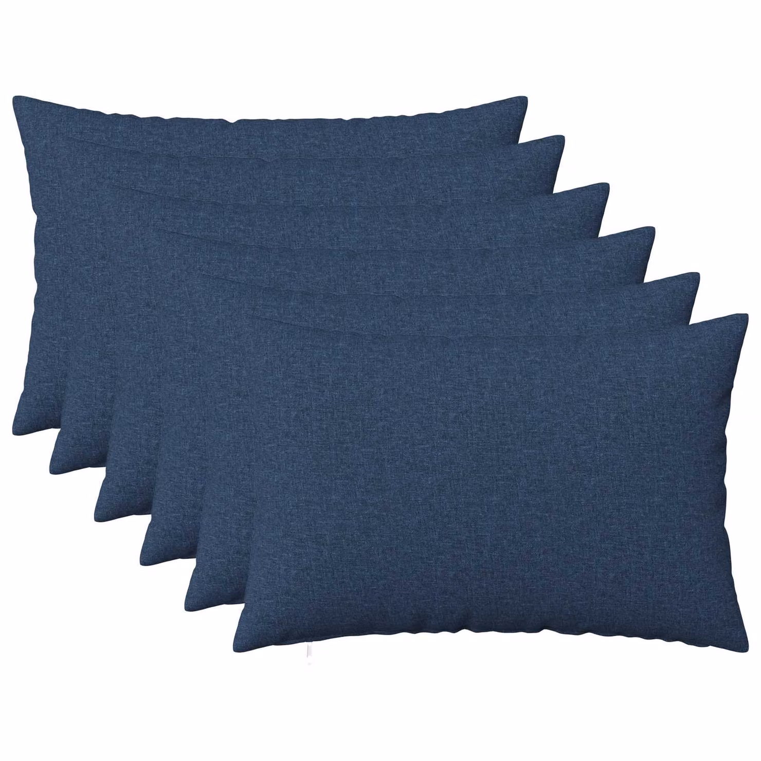 Set di 6 federe vidaXL HEERLEN blu in poliestere, L 50 cm x P 75 cm