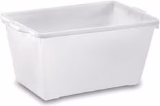 Bacinella rettangolare impilabile Giganplast in plastica bianca L/P/H: 70 x 45 x 40 cm