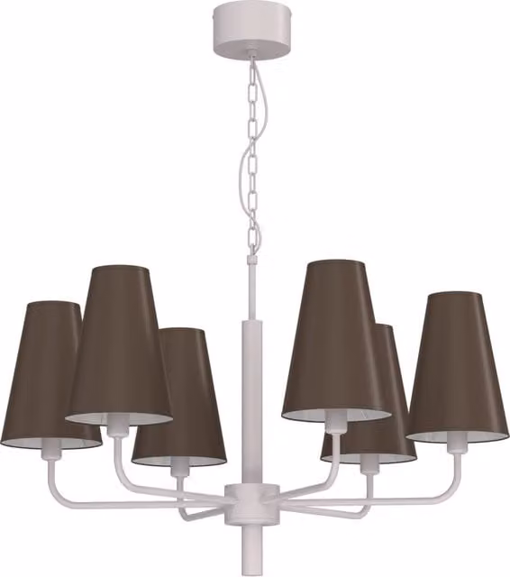 Lampadario Tortola 6xE14 kaszmir marrone Luminex