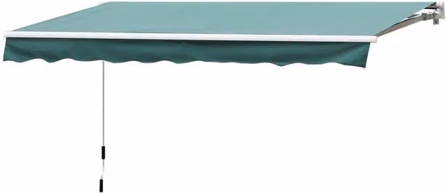 TENDA DA SOLE DA ESTERNO AVVOLGIBILE IMPERMEABILE 3 X 2.5 MT VERDE SCURO