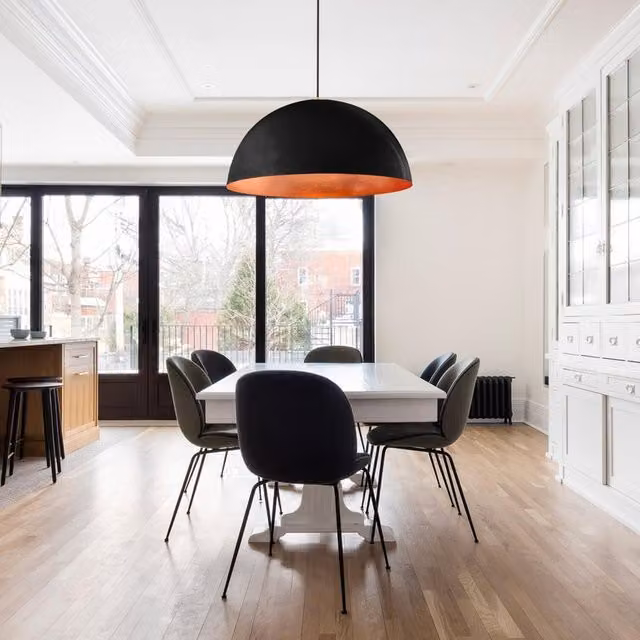 Lampadario a sospensione Glamour Venice LUMICOM in metallo nero e rame, Ø 60 cm, attacco E27