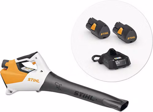 Soffiatore a batteria Stihl BGA 30 AS system con 2 batterie AS2 e caricabatterie AL 101