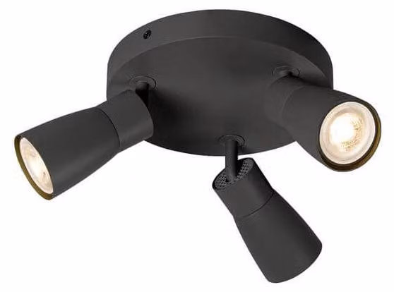 SLV PURI 2.0 Cupola, plafoniera da parete e soffitto, rotonda, 3 x max. 6W GU10, nero 1008340