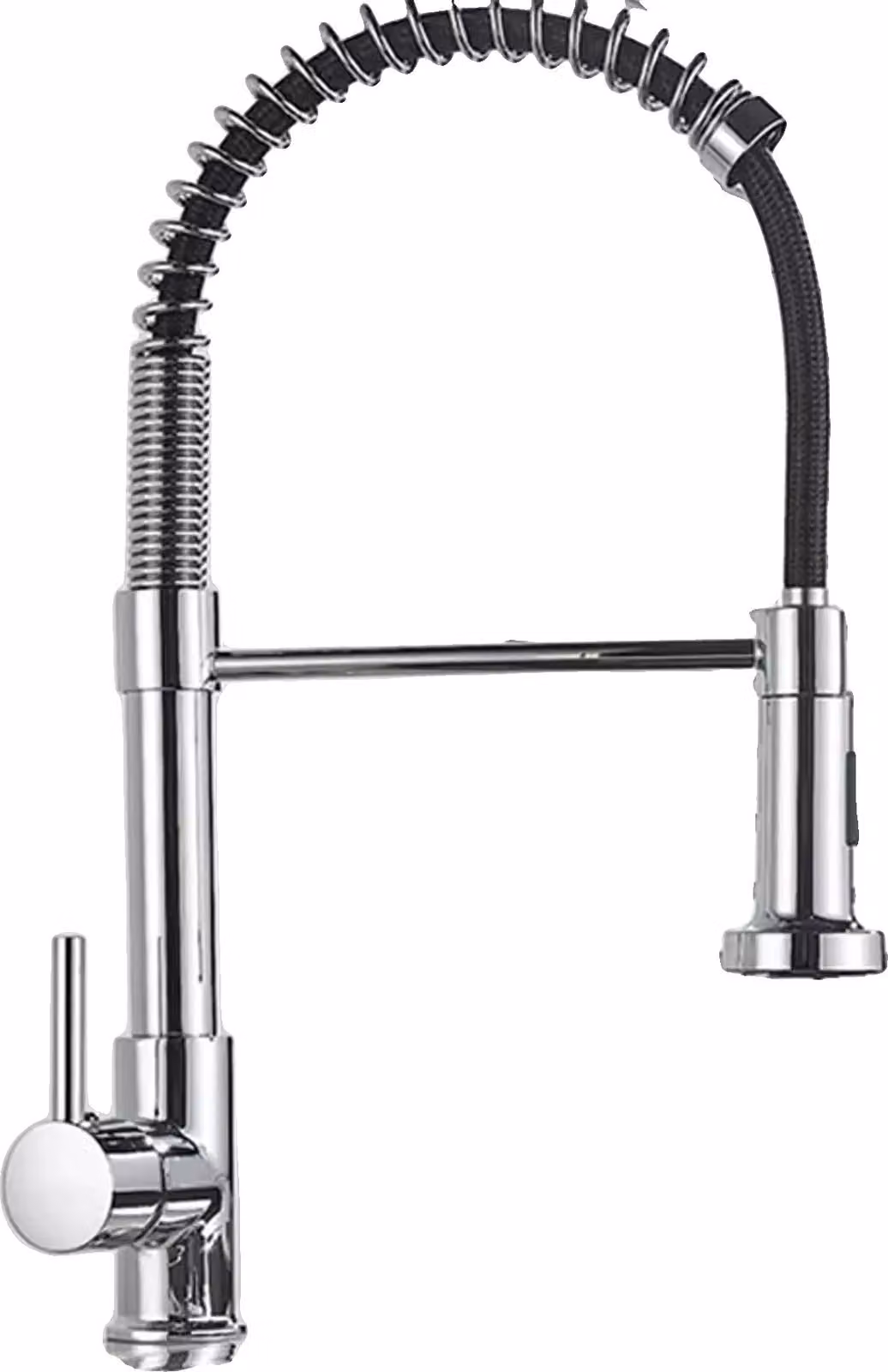 Rubinetto per lavello da cucina, acciaio inox, con doccetta estraibile, cromato B