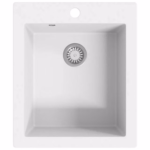 Lavandino Cucina Granito 1 Lavello ad Incasso Bianco CFW2924247