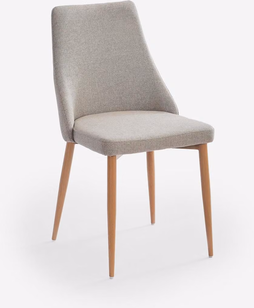 Sedia moderna in tessuto imbottito per sala da pranzo e cucina Sirka - Beige