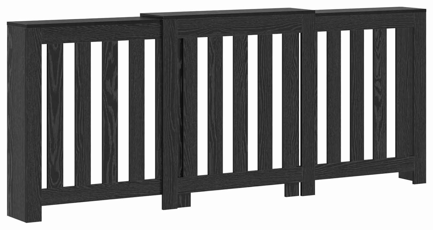 Copertura per radiatori Rovere Nero 205 x 21,5 x 83,5 cm
