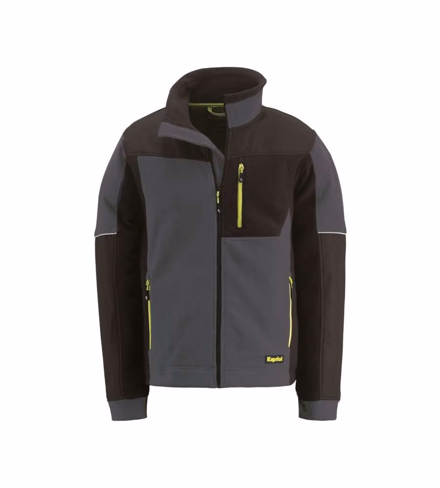 Kapriol Felpa Kavir Pile da Lavoro con Zip - Grigio - Taglia XL