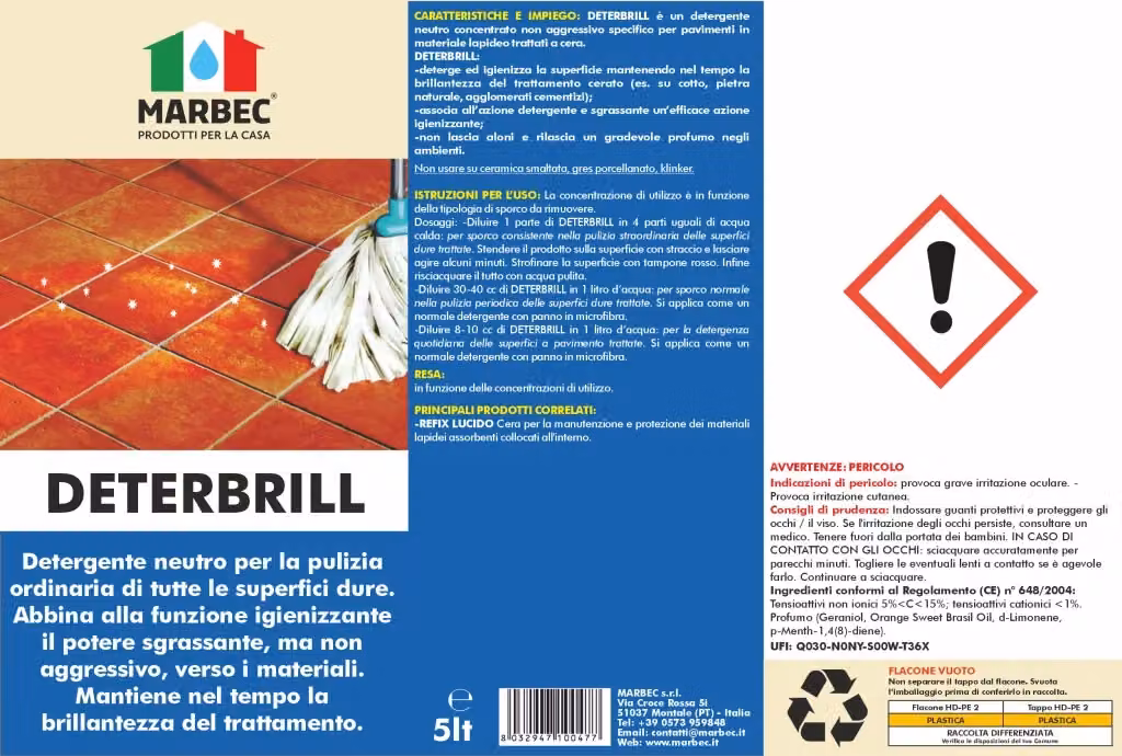Detergente per la pulizia dei pavimenti Marbec Green 5 l x 4 pezzi – 2