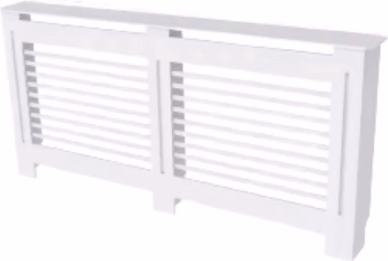 Copriradiatore Grandiose - 152x92?cm - MDF - Doghe orizzontali - Elegante - Bianco