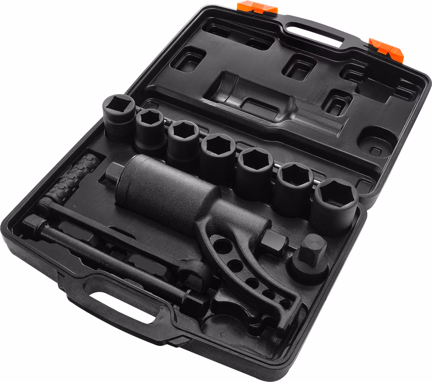 SucceBuy Set di chiavi moltiplicatrici di coppia, robusta trasmissione da 1 pollice, rapporto 1:64, smontaggio dadi ruota da 6800N.m con 8 bussole e custodia per camion, rimorchi, camper