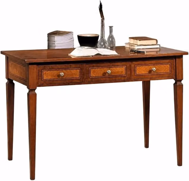 Scrivania classica in legno di faggio con 3 cassetti e 2 tiretti Mobili 2G L/P/H: 120 x 70 x 80 cm – 4