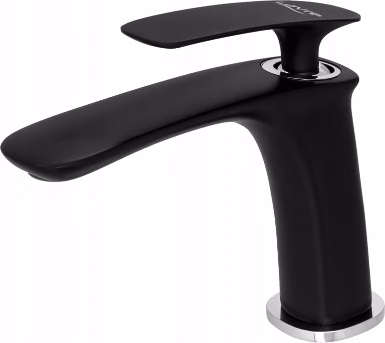 Granitan - Miscelatore per lavabo - Rubinetteria da bagno - Modello alto - Cartuccia in Vetroceramica - Nero - TONY