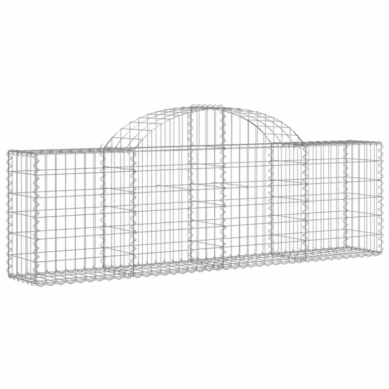 Cesto Gabbione ad Arco 200x30x60/80 cm Ferro Zincato