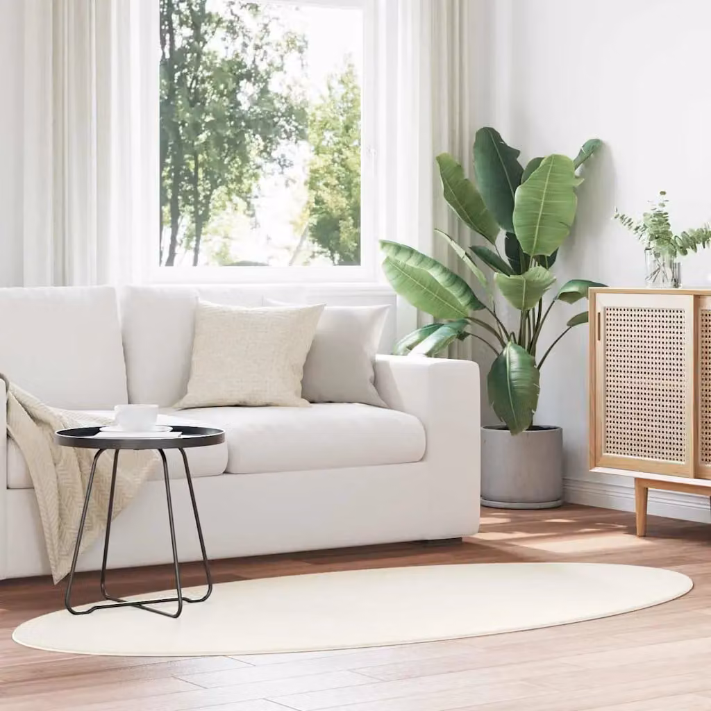 Tappeto moderno vidaXL HUARTE color crema e beige, lavabile e antiscivolo, 120 x 170 cm, 100% poliestere
