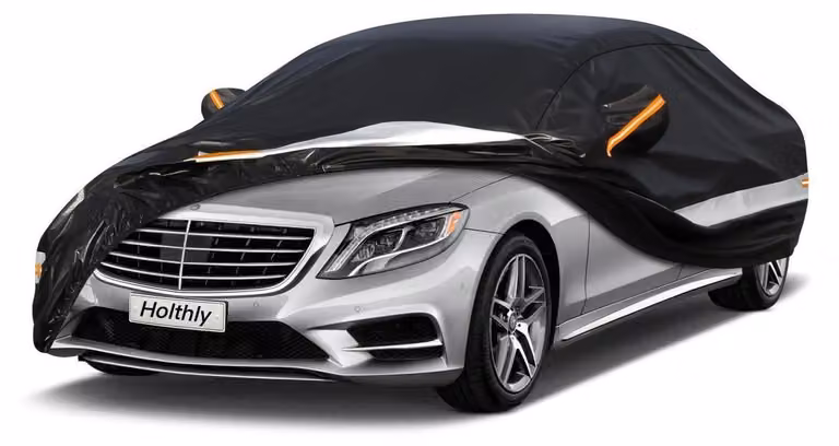 Copertura per auto, 10 strati, impermeabile, adatta a tutte le condizioni atmosferiche, per uso esterno, colore nero