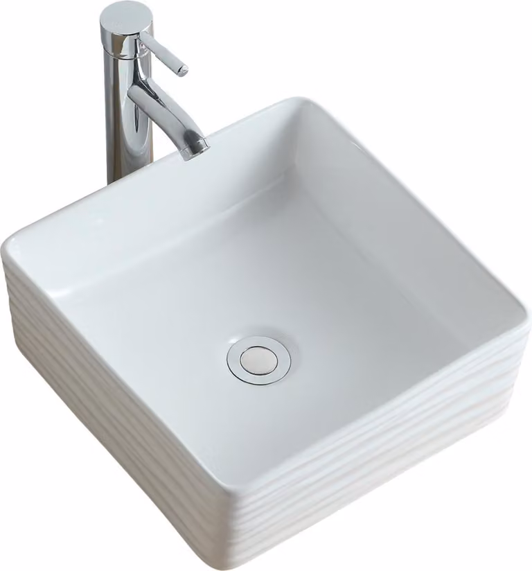 Lavabo appoggio L.36 x H.13 x P.36 cm bianco PIA