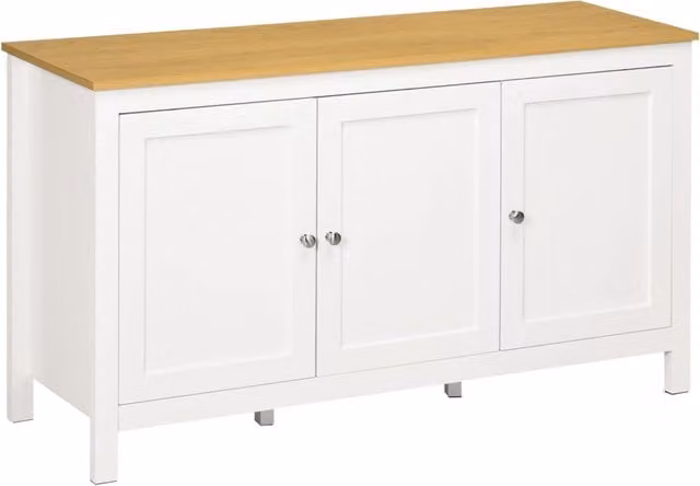 Armadio con 3 ante e 3 ripiani ¨C Minimal ¨C bianco 120x40x70 cm