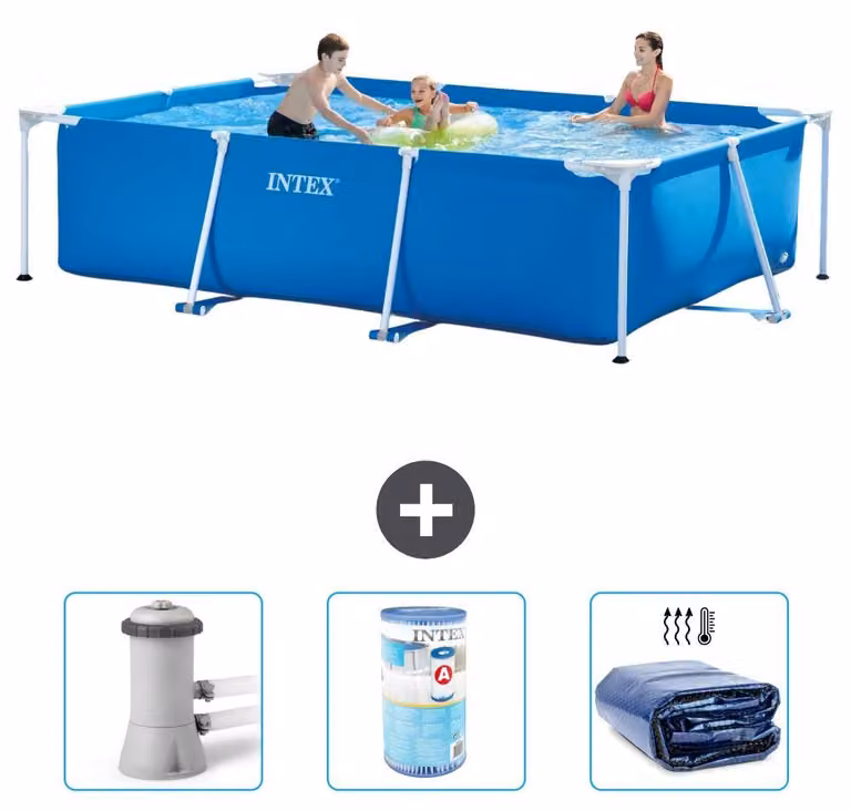 Piscina fuori terra rettangolare - 300x200x75 cm - composta da 4 parti - modello S21254