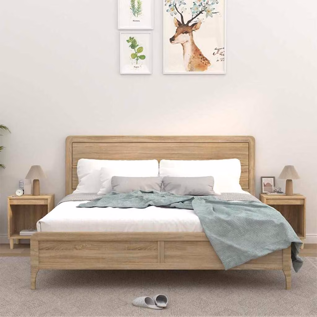 Set di 2 comodini moderni vidaXL in rovere sonoma L: 40 cm, P: 35 cm, H: 50 cm