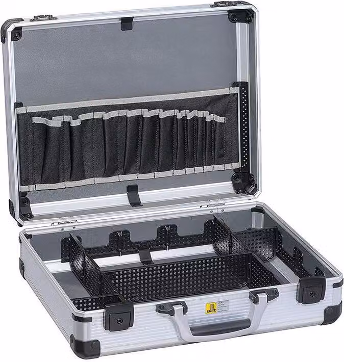 valigia portautensili allit AluPlus Tool >C< 44, argento scarico, telaio in alluminio con profilo a C, robusta, chiudibile a chiave - 1 pezzo (426200)