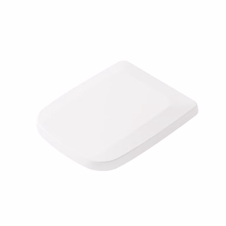 Sedile per WC VIGOUR WHITE, angolare, distanza cerniere 15,5 cm con chiusura ammortizzata, 43,4 cm x 35,8 cm, bianco