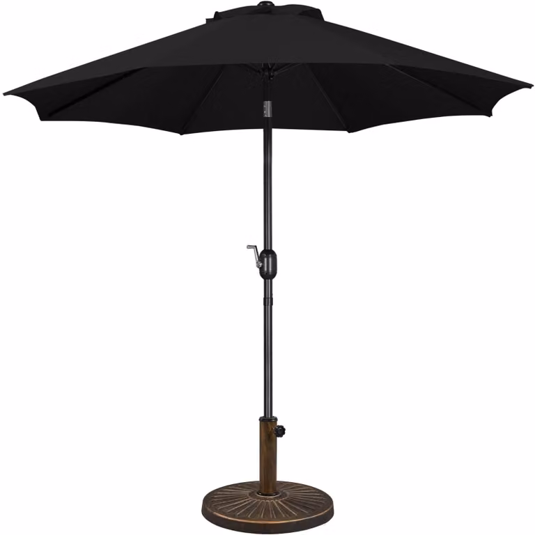 Ombrellone da giardino rotondo - Inclinabile - Con base per ombrellone - 10 kg