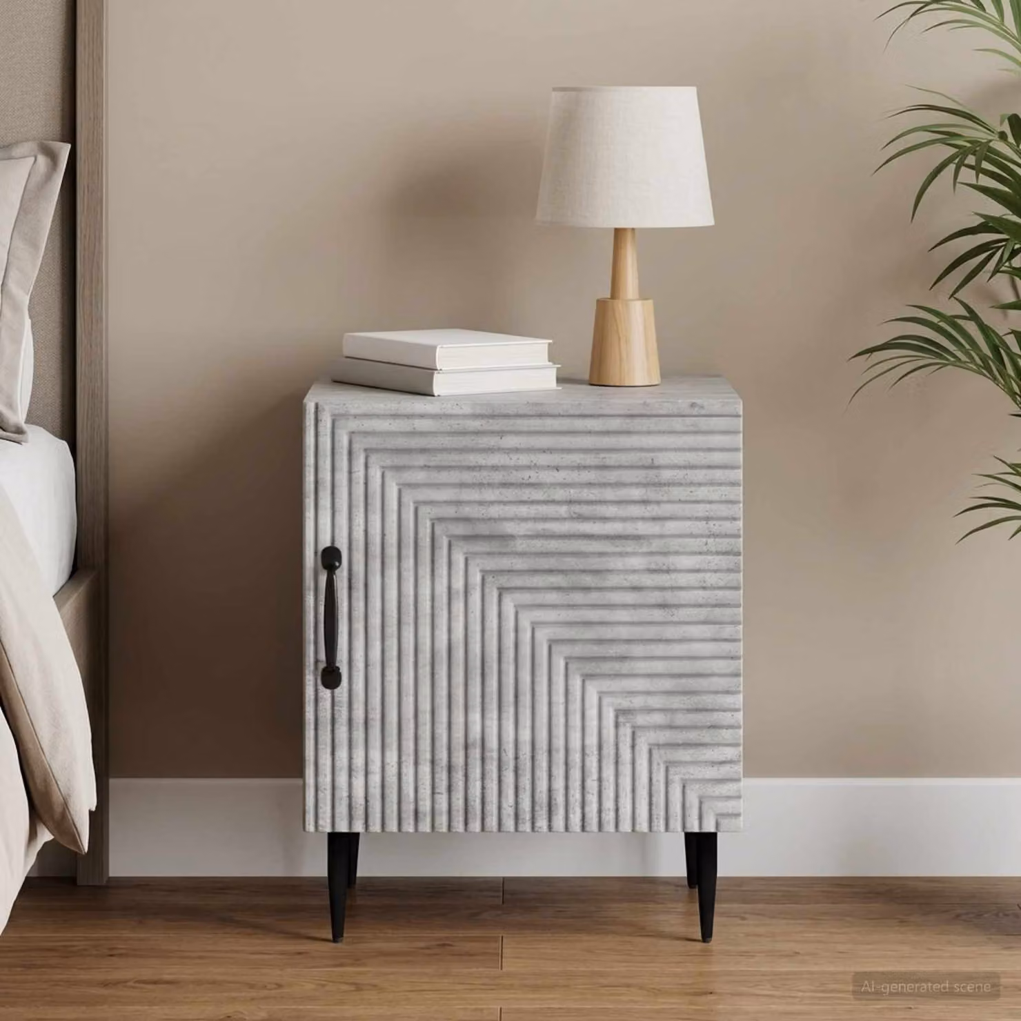 vidaXL Armadio da Notte Moderno Grigio Opaco L: 43 cm, P: 34,5 cm, H: 50 cm