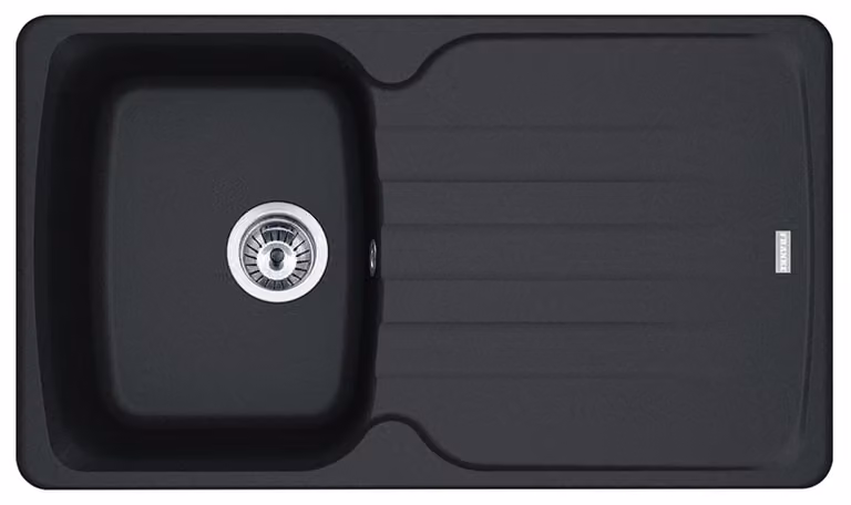 Lavello FRANKE ANTEA AZG 611-86 in ONYX con manopola eccentrica cromata / dimensioni del foro 760 x 480 mm R27 / lavello in granito