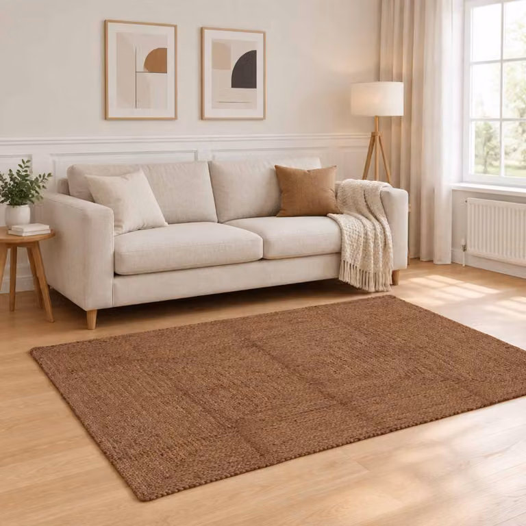 vidaXL Tappeto da Area Grigio 120 x 170 cm Juta