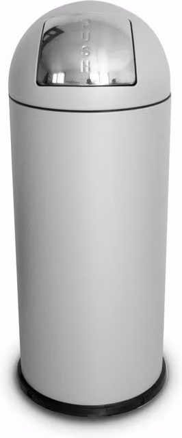 Pattumiera da interno con coperchio swing in acciaio verniciato bianco GIORDANOSHOP, Ø 35 cm x H 92 cm