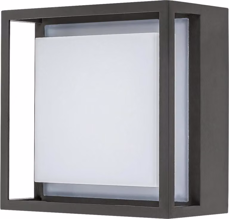 Rabalux 7110 Mendoza lampada da parete per esterni, 6,5W, 3000K, 530lm, alluminio, bianco antracite, bianco caldo, IP65, 16x16cm