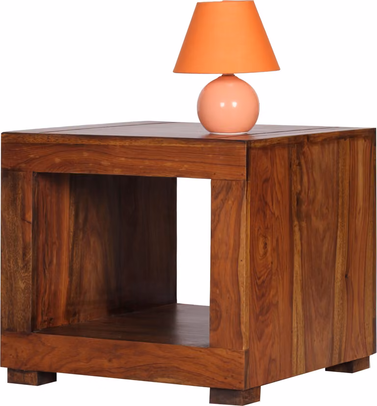 Wohnling Tavolino Sheesham massiccio 50 x 50 cm in legno massiccio; WL1.216